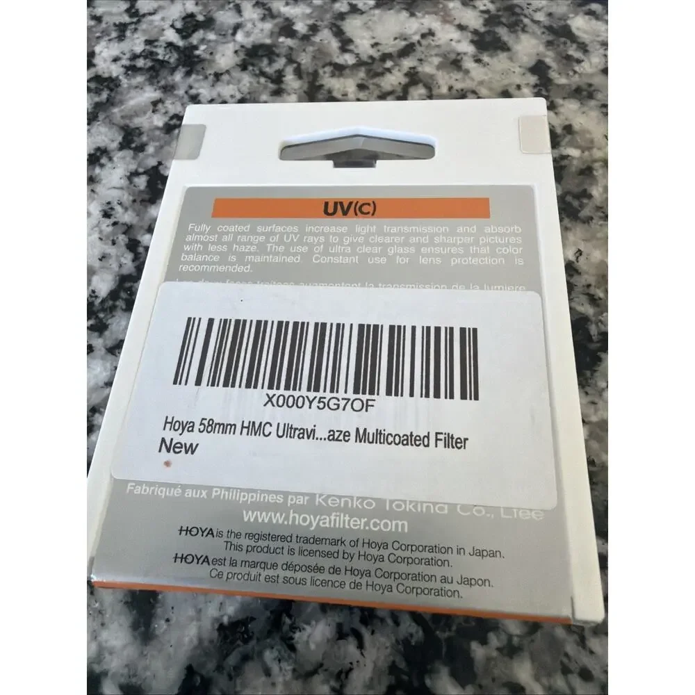 Genuine Hoya 58mm HMC UV(C) Filter Free Hoya Cleaning Cloth US Authorized Dealer